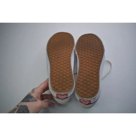 Vans Old Skool White Checkered Sneakers Womens Size 7.5 - Picture 10 of 11